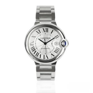 CleanFactory CARTIER BALLON BLEU DE CARTIER WSBB0040 Acciaio Inossidabile 40mm Quadrante Argento con Indici Romani