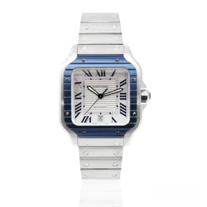 CleanFactory CARTIER SANTOS DE CARTIER 4072 'Large' Acciaio 39.8mm Quadrante Grigio