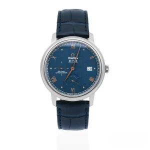 CleanFactory OMEGA DE VILLE 424.13.40.21.03.003 Prestige Co-Axial Acciaio 39.5mm Quadrante spazzolato soleil blu PVD