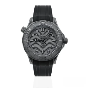 CleanFactory OMEGA SEAMASTER DIVER 300M 210.92.44.20.01.003 Quadrante in Ceramica Nera 43,5mm ‘Motivo Onde’ (Con Pellicola Protettiva)