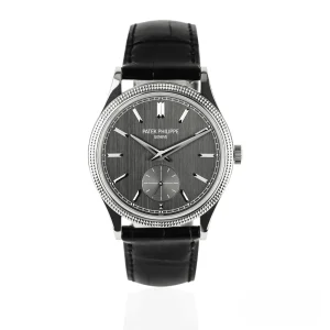 PATEK PHILIPPE CALATRAVA 6119G-001 Oro Bianco 18ct 39mm Quadro Grigio Antracite - Set Completo - 2024