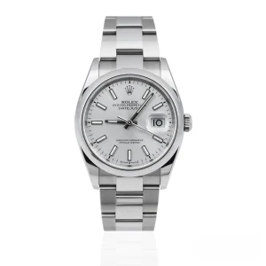 CleanFactory ROLEX DATEJUST 126200 Acciaio Inossidabile 36mm Quadrante Argento