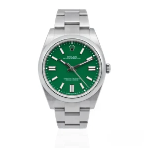 CleanFactory ROLEX OYSTER PERPETUAL 124300 41mm Acciaio Inossidabile Con Quadrante Verde