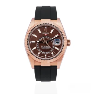 CleanFactory ROLEX SKY-DWELLER 326235 Oro Rosa 18ct 42mm Quadrato Cioccolato