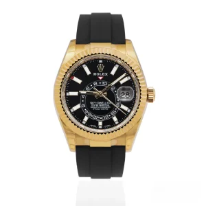 CleanFactory ROLEX SKY-DWELLER 326238 Oro Giallo 18ct 42mm Quadrante Nero