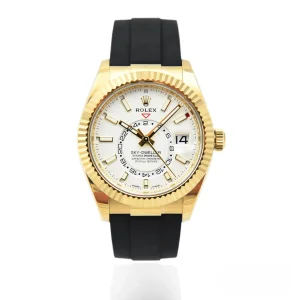 CleanFactory ROLEX SKY-DWELLER 326238 Oro Giallo 18ct 42mm Quadrante Bianco