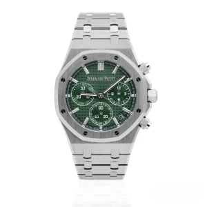 CleanFactory AUDEMARS PIGUET ROYAL OAK 26240ST.OO.1320ST.08 Cronografo Acciaio 41mm Quadrante Verde Cachi ‘Grande Tapisserie’