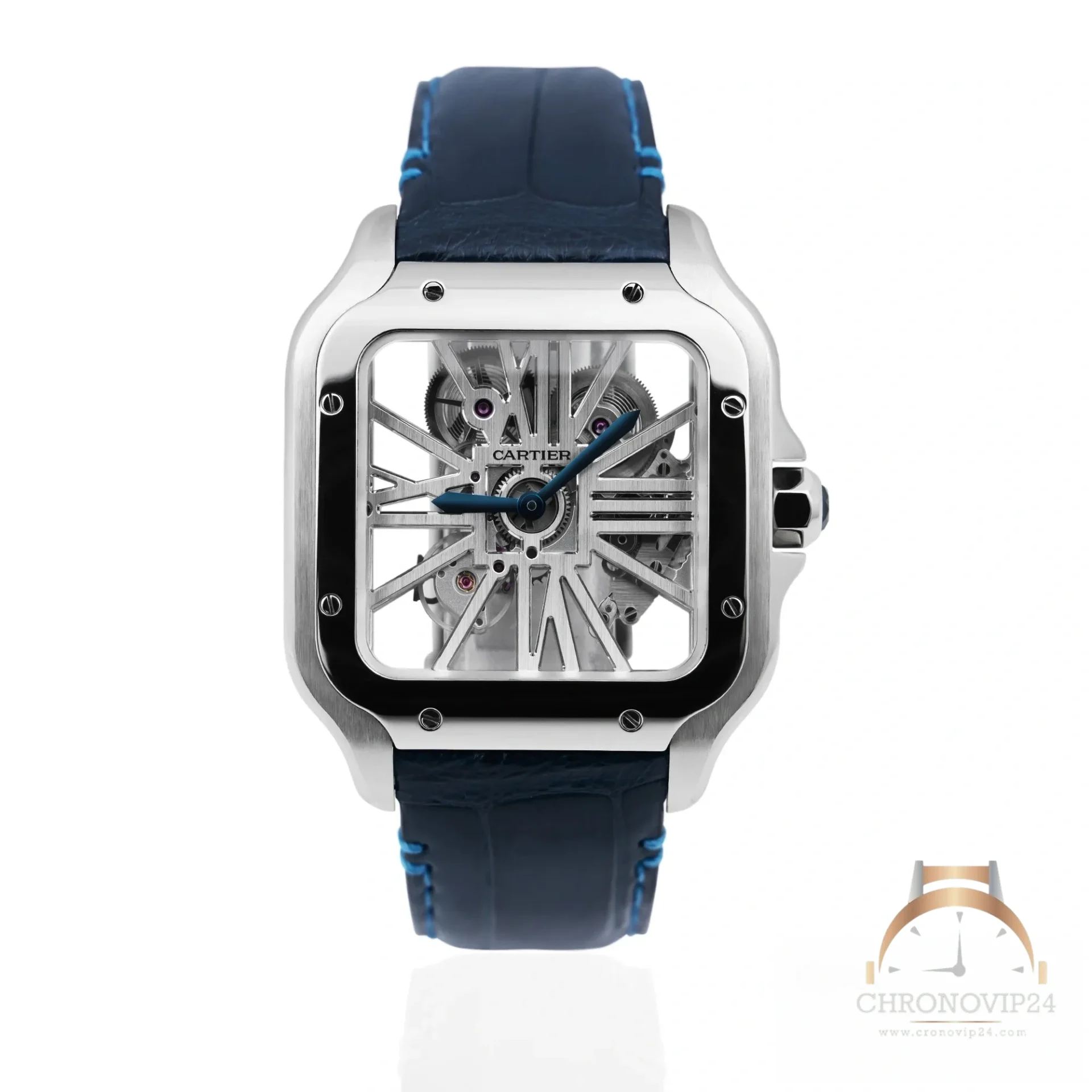 CleanFactory CARTIER SANTOS DE CARTIER WHSA0015 39.8mm Acciaio 'Large' Quadro Scheletrato 2 CleanFactory CARTIER SANTOS DE CARTIER WHSA0015 39.8mm Acciaio 'Large' Quadro Scheletrato - immagine 2