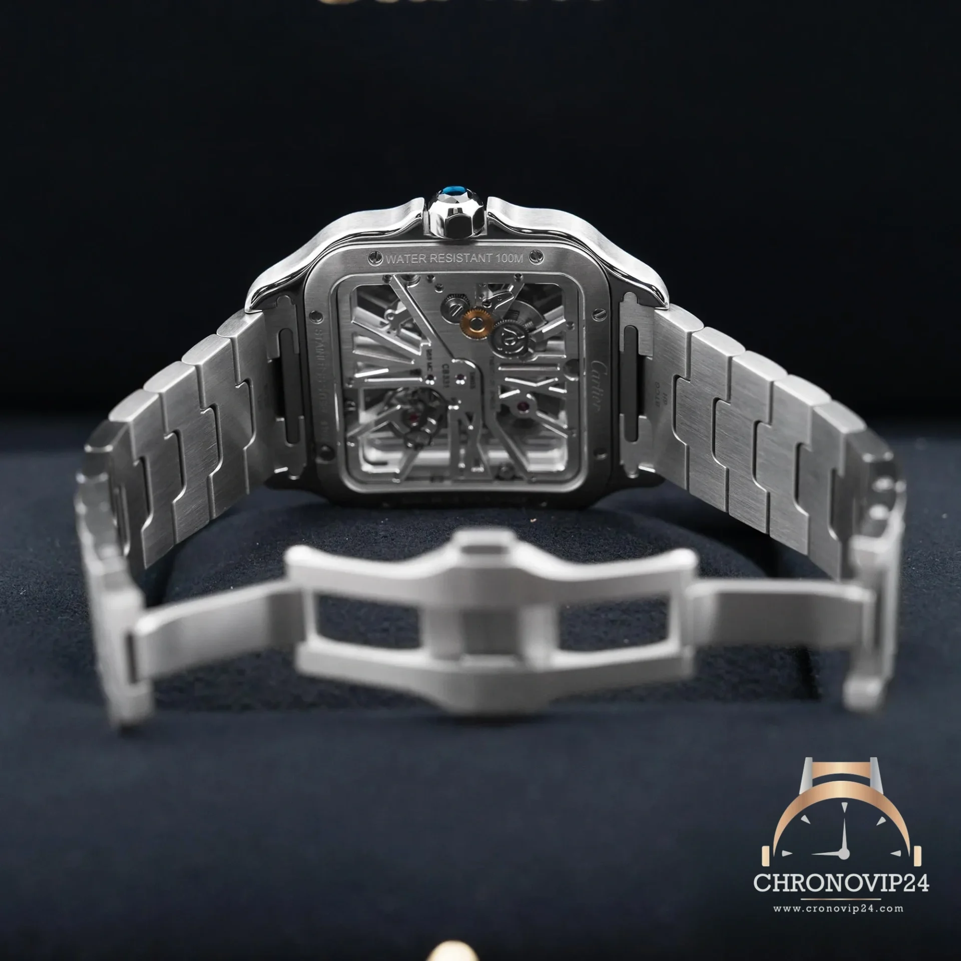 CleanFactory CARTIER SANTOS DE CARTIER WHSA0015 39.8mm Acciaio 'Large' Quadro Scheletrato 5 CleanFactory CARTIER SANTOS DE CARTIER WHSA0015 39.8mm Acciaio 'Large' Quadro Scheletrato - immagine 5