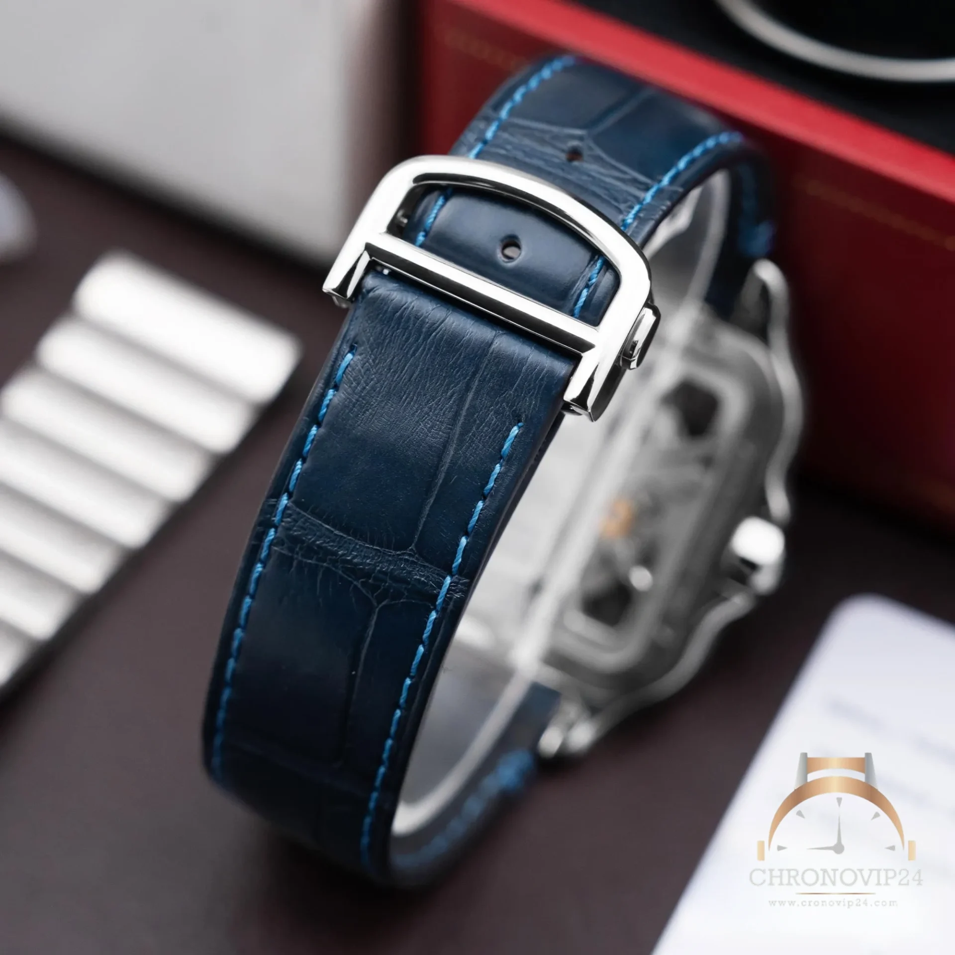 CleanFactory CARTIER SANTOS DE CARTIER WHSA0015 39.8mm Acciaio 'Large' Quadro Scheletrato 6 CleanFactory CARTIER SANTOS DE CARTIER WHSA0015 39.8mm Acciaio 'Large' Quadro Scheletrato - immagine 6