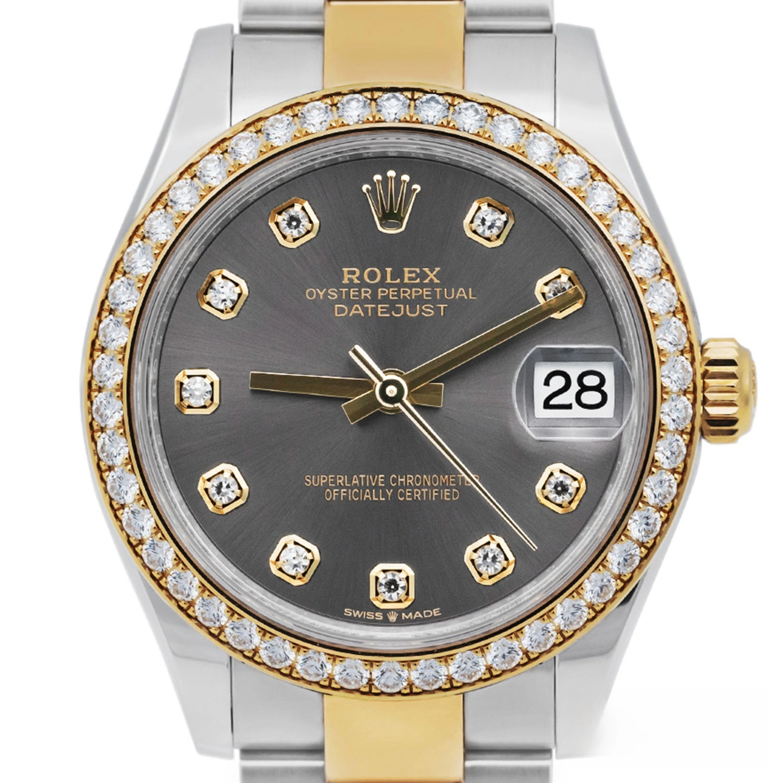 CleanFactory ROLEX DATEJUST 278383RBR 31mm Quadrante Diamanti Grigio Scuro Fabbrica 6 CleanFactory ROLEX DATEJUST 278383RBR 31mm Quadrante Diamanti Grigio Scuro Fabbrica - immagine 6