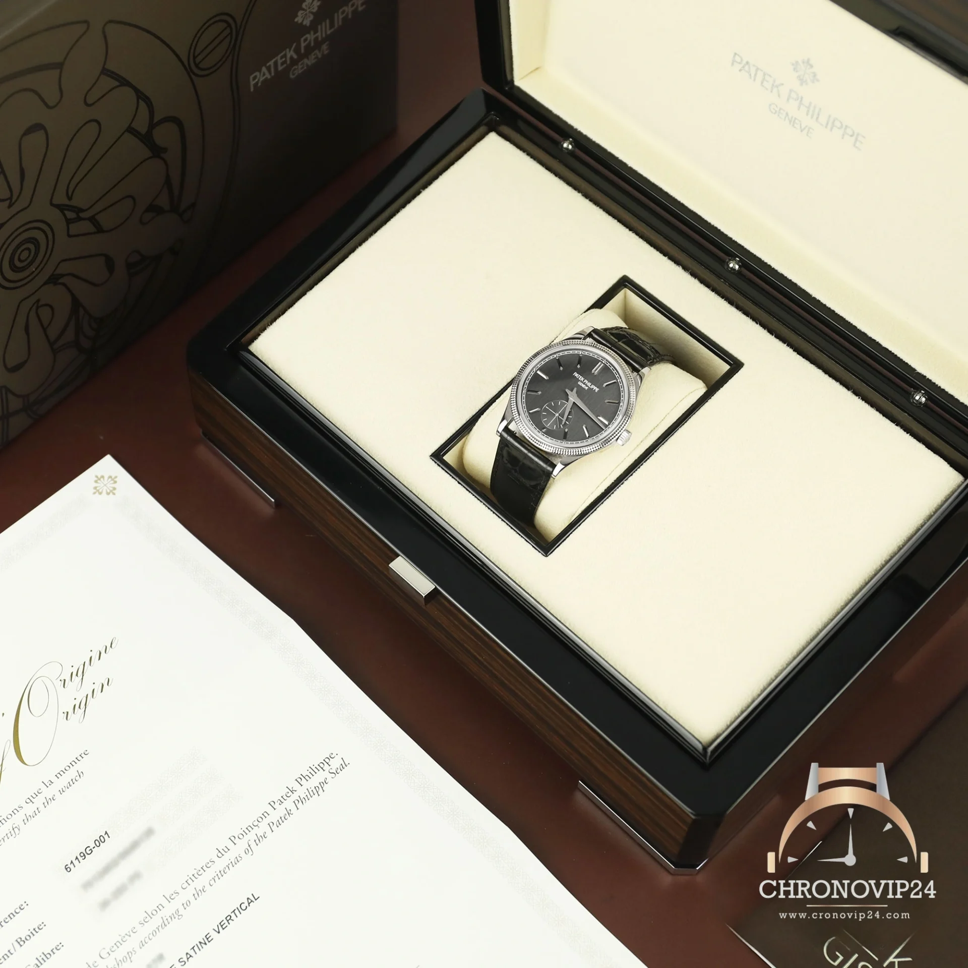 PATEK PHILIPPE CALATRAVA 6119G-001 Oro Bianco 18ct 39mm Quadro Grigio Antracite - Set Completo - 2024 8 PATEK PHILIPPE CALATRAVA 6119G-001 Oro Bianco 18ct 39mm Quadro Grigio Antracite - Set Completo - 2024 - immagine 8